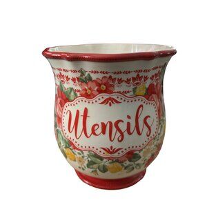 The Pioneer Woman‎ Utensils Holder Ceramic Floral Crock Kitchen Accessory
